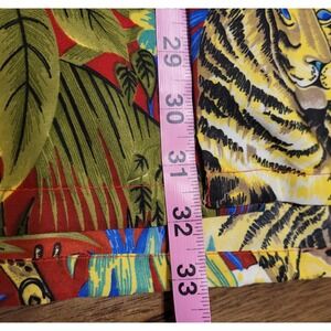 VHO Mens 4XL Hawaiian Shirt Tiger Parrot Tropical Print Short Sleeve Button Up